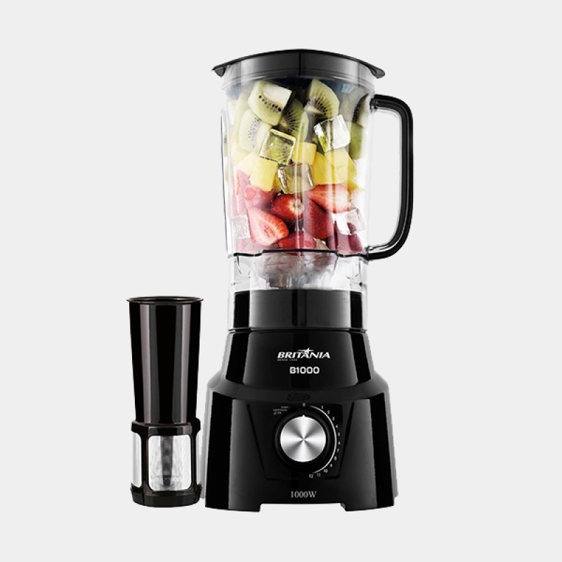 Liquidificador Britânia B1000 com 12 Velocidades e 1000W - Preto